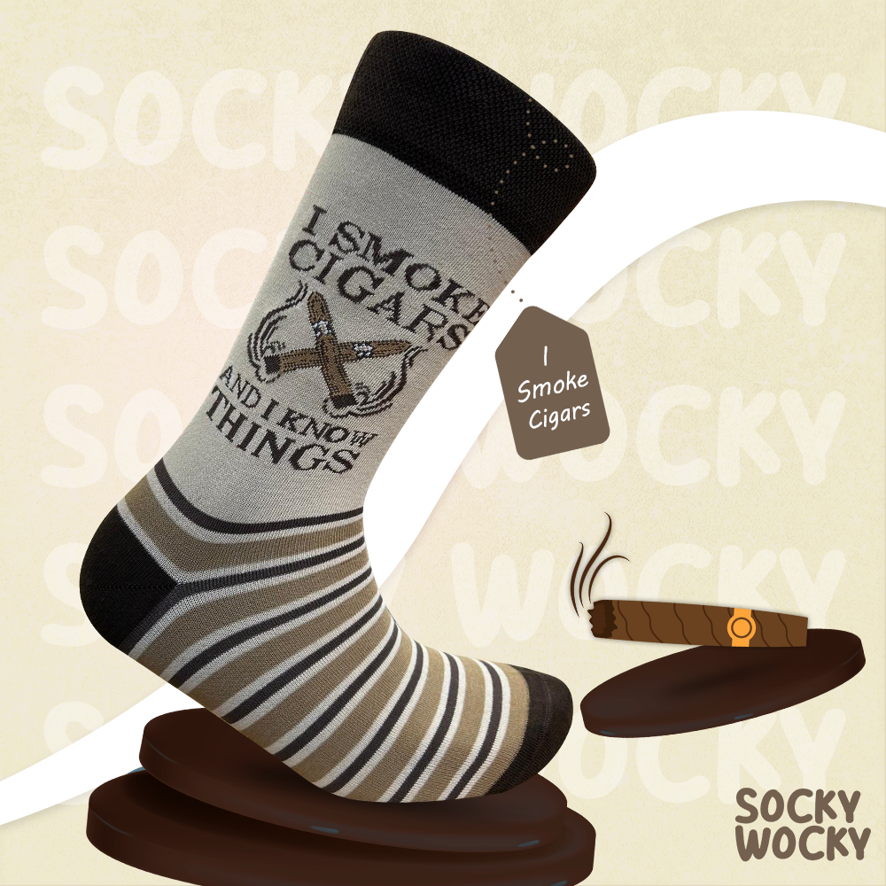 I Smoke Cigars Socks Bold Lifestyle Series